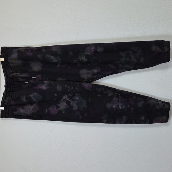 Vans Other - VAN Men's Medium Jogger Sweatpants Black Grey Tie Dye Bleach Dye Look Drawstring